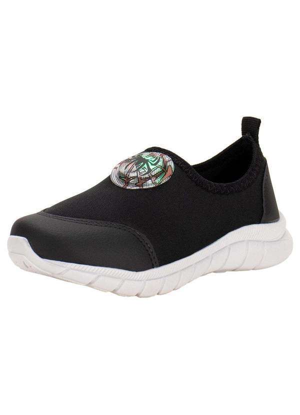 Vista 2 Tênis Infantil Led Kids Top - 0327 - Preto Kids top