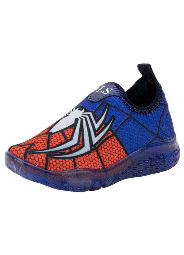 Vista 2 Tênis Infantil Led Minipé Mp2424 - Azul/Vermelho Minipé