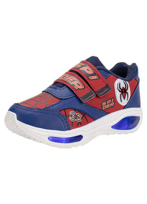 Vista 2 Tênis Infantil Led Minipé Mp2537 - Azul/Vermelho Minipé