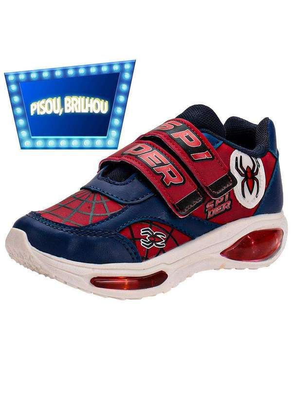 Vista 2 Tênis Infantil Led Minipé Mp2537 Azul/Vermelho 02 Minipé