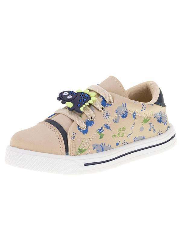 Vista 2 Tênis Infantil Lindo Jú - 15522 - Bege/Azul 01 Lindo jú