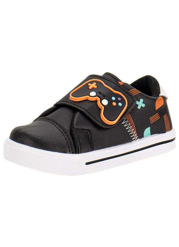 Vista 2 Tênis Infantil Lindo Jú - 15522 - Preto/Laranja Lindo jú