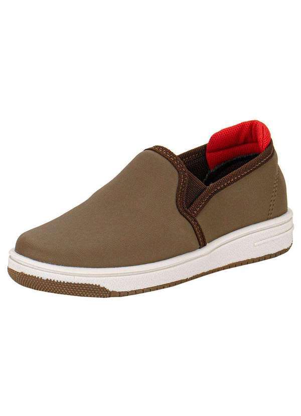 Vista 2 Tênis Infantil Masculico Slip On Funway Ffcg004 - Oliva