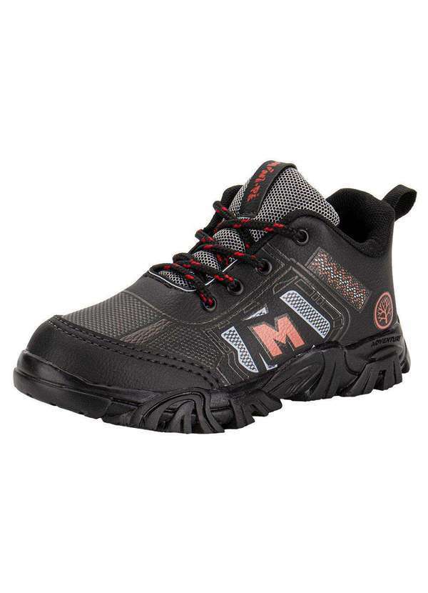 Vista 2 Tênis Infantil Minipé Mp25049 - Preto/Vermelho Minipé