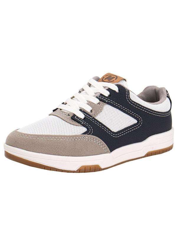 Vista 2 Tênis Infantil Molekinho 2852117 Branco/Marinho MOLEKINHO