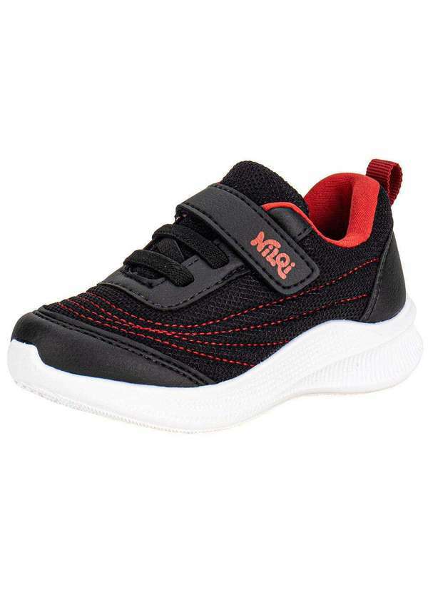 Vista 2 Tênis Infantil Nilqi 23301 Preto/Vermelho Nilqi