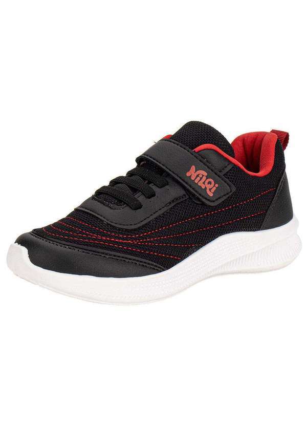 Vista 2 Tênis Infantil Nilqi 23401 Preto/Vermelho Nilqi