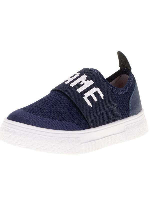 Vista 2 Tênis Infantil Slip On Mini Passo - 16404 - Marinho