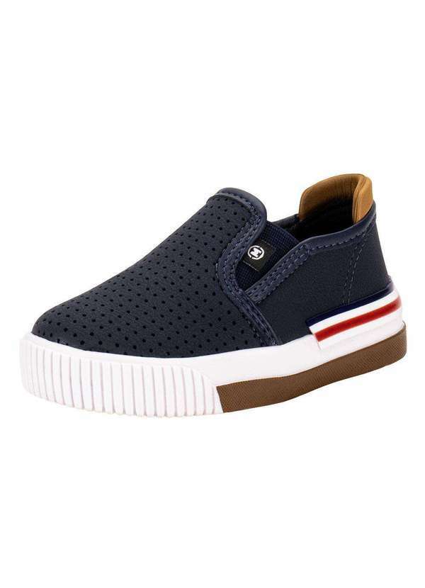 Vista 2 Tênis Infantil Slip On Molekinho 2615100 - Marinho MOLEKINHO