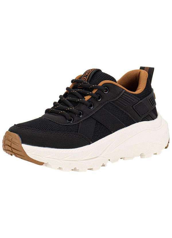 Vista 2 Tênis Infantil Stones 2 Ollie 800 Preto/Bege Ollie