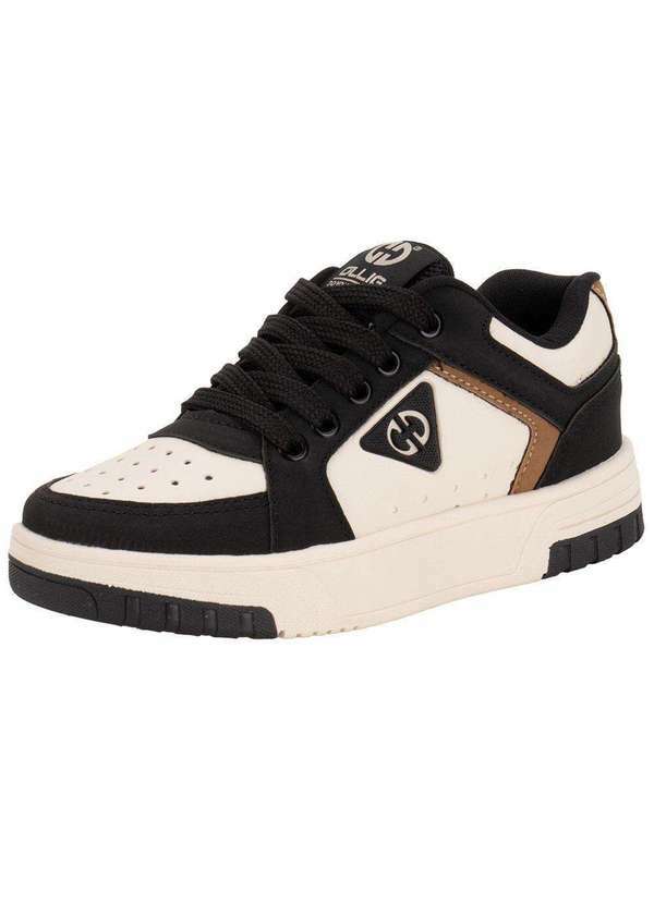Vista 2 Tênis Infantil Volt 2 Ollie 401 - Bege/Preto Ollie
