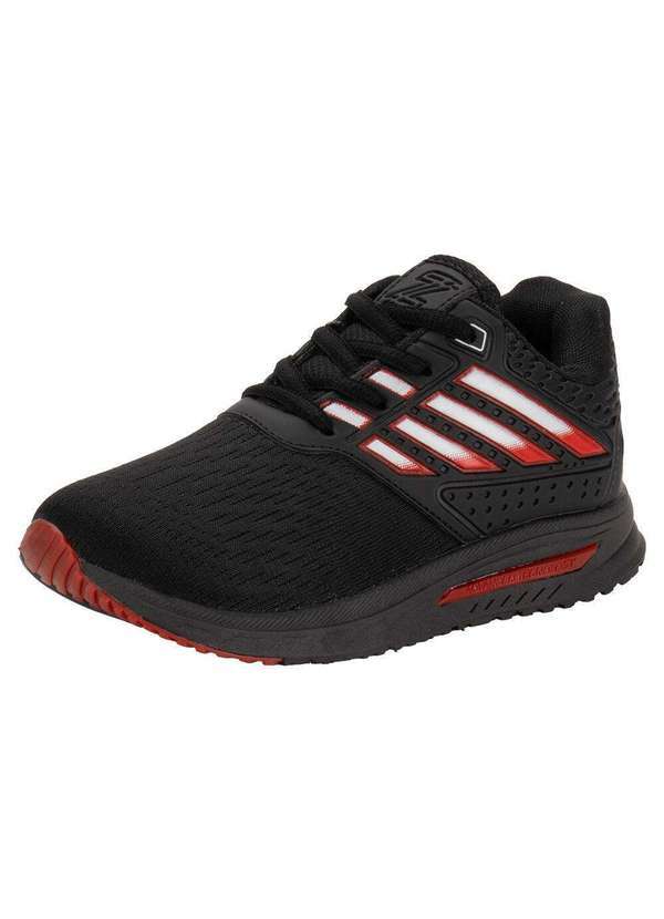 Vista 2 Tênis Infantil Zeuz 99rx - Preto/Vermelho Zeuz