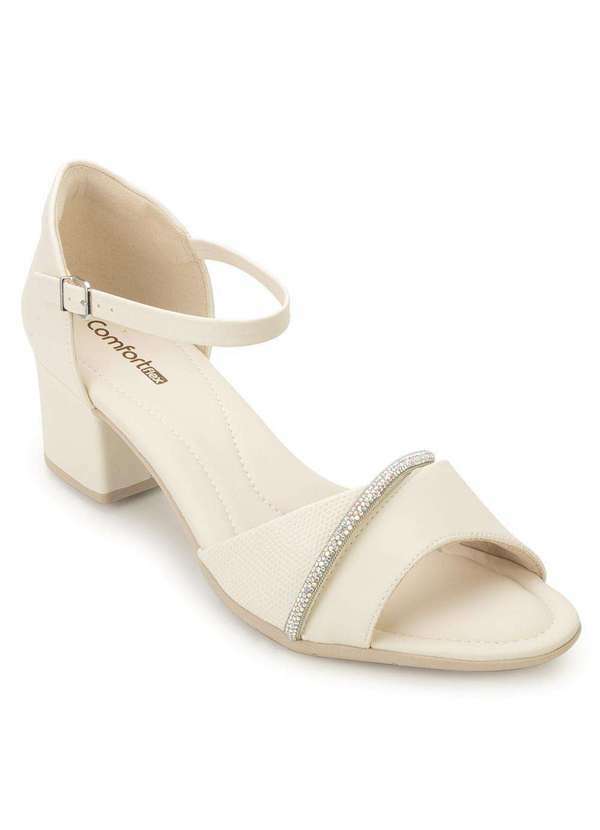 Sandália Anabela Comfortflex Cf25-25573 Bege