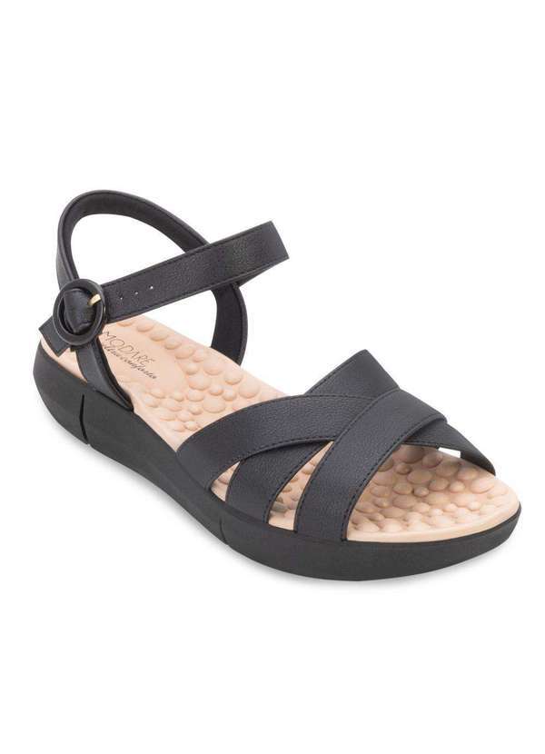 Sandália Modare Md24-71421 Preto/Bege