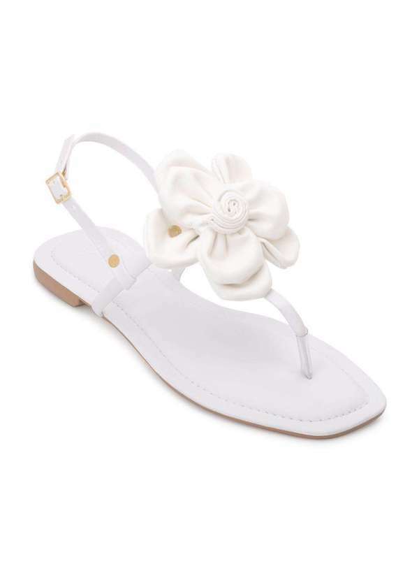 Sandália Rasteira Musa Fashion Mf24-29310 Branco