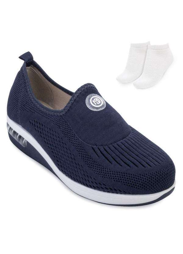 Tênis Slip On Modare e Meia Md24-73202 Marinho/Branco