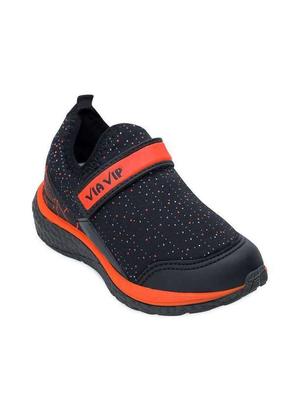 Tênis Iate Via Vip Infantil Vv24-Vv9500 Preto/Laranja