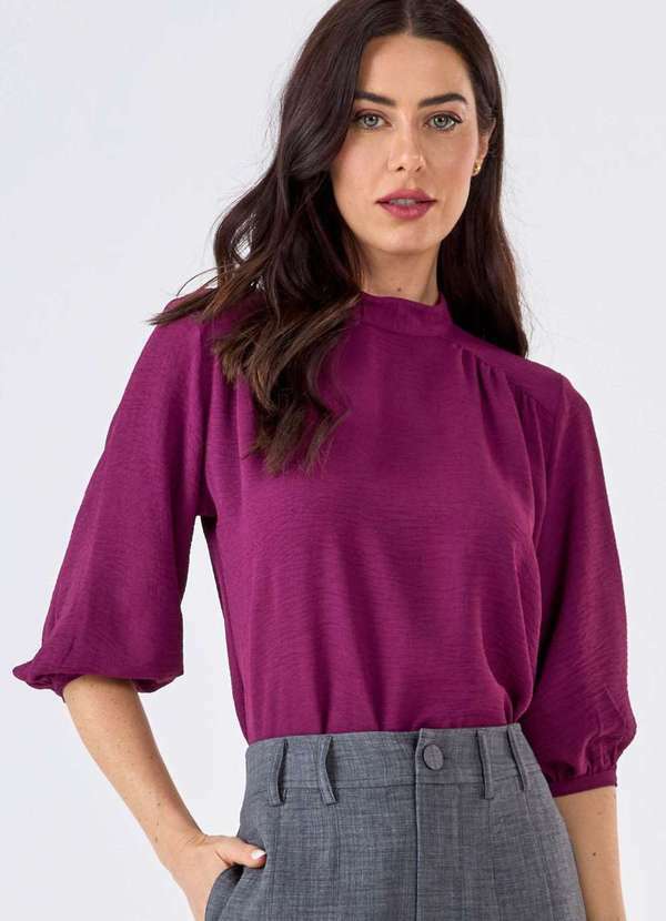 Blusa Pks Manga 7/8 Magenta Rosa