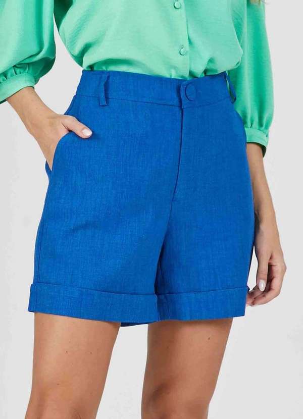 Shorts Pks Alfaiataria Azul