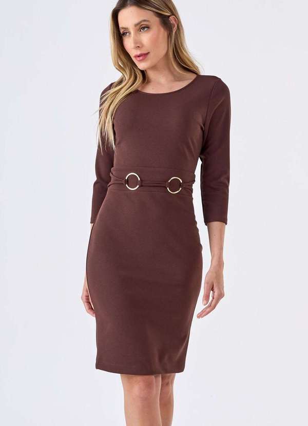 Vestido Curto Pks Social Marrom