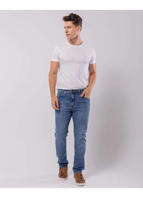 Calca Jeans Masculina Slim Fit Azul