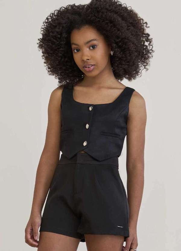 Conjunto Preto Juvenil Vanilla Cream Preto
