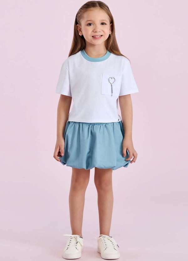 Conjunto Short Saia Menina Petit Cherie Estampado