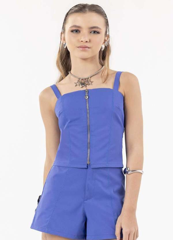 Conjunto Azul com Zíper Juvenil Bobbylulu Azul