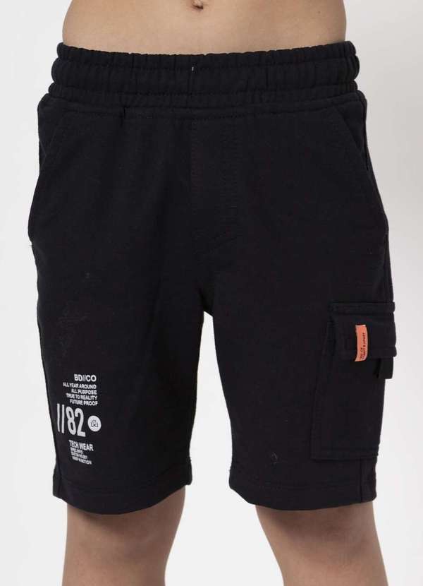Bermuda Infantil Preta Banana Danger Preto