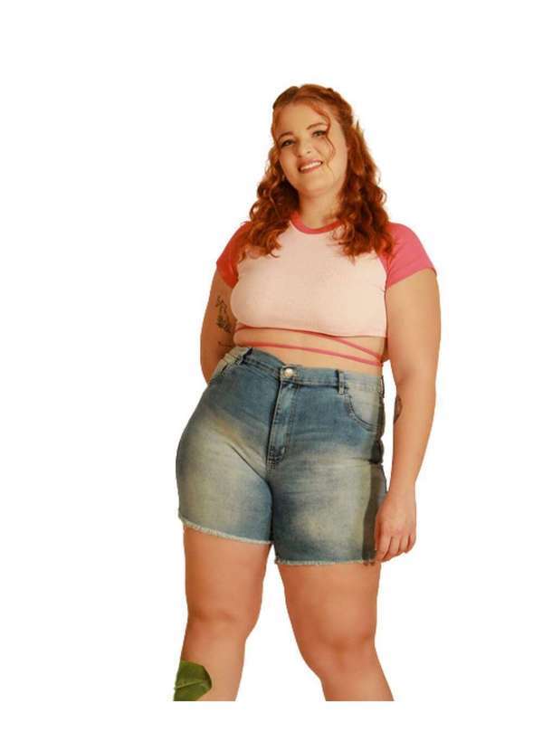 Bermuda Jeans Plus Size Feminina Razon Jeans - Jeans