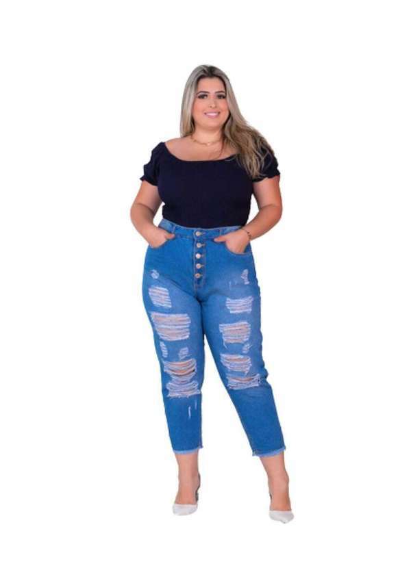 Calça Feminina Jeans Plus Mom L2/3 - Jeans