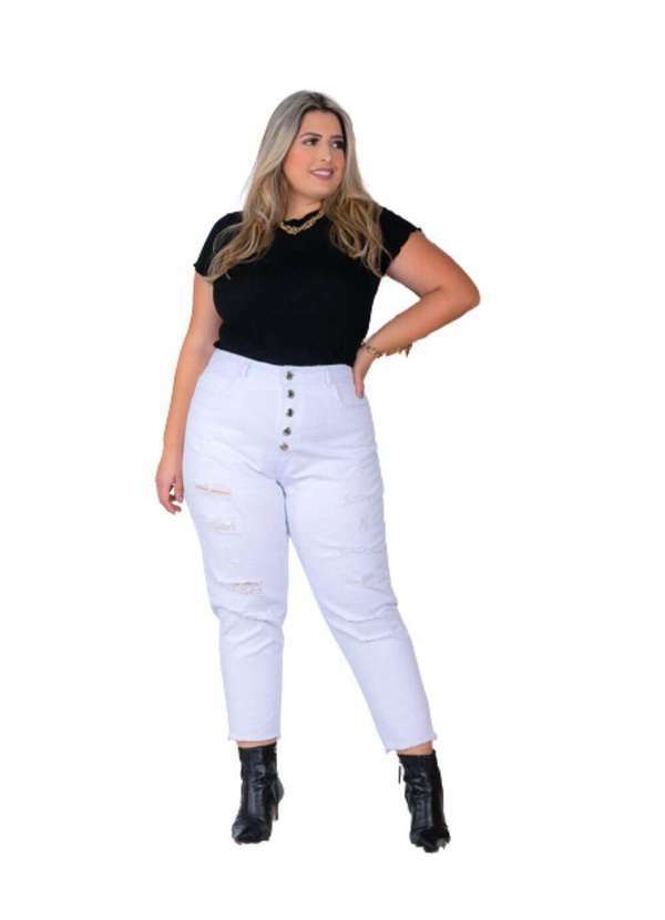 Cigarrete Feminina Jeans Plus Mom - Unica