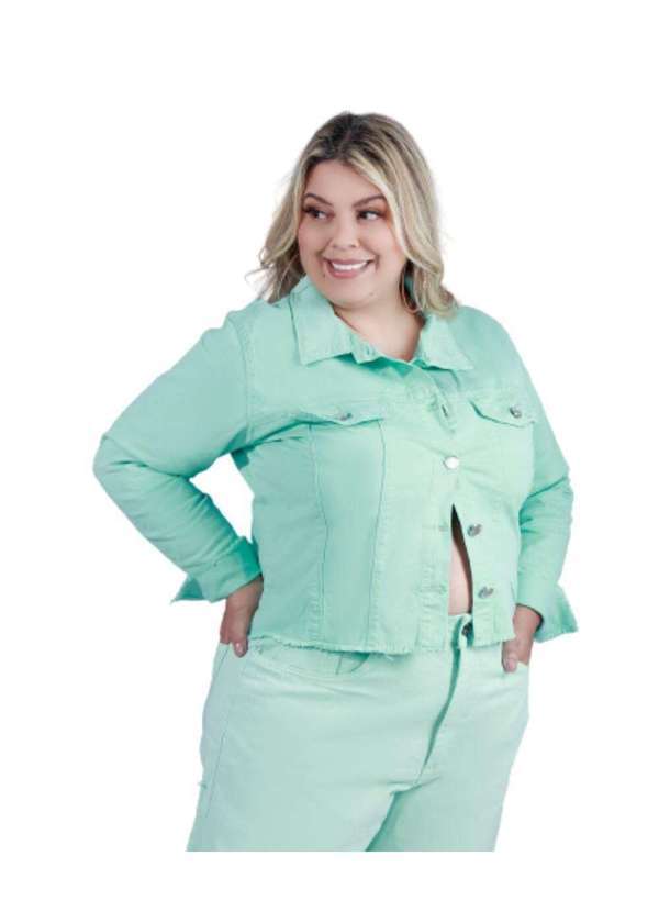 Jaqueta Feminina Sarja Plus Razon Jeans - Jade