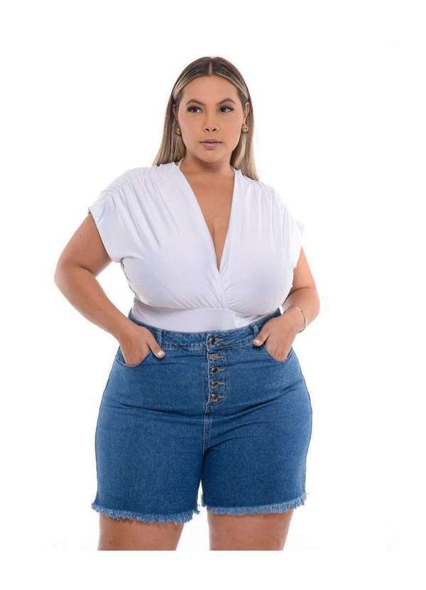 Shorts Feminino Jeans Plus Boyfriend - Jeans