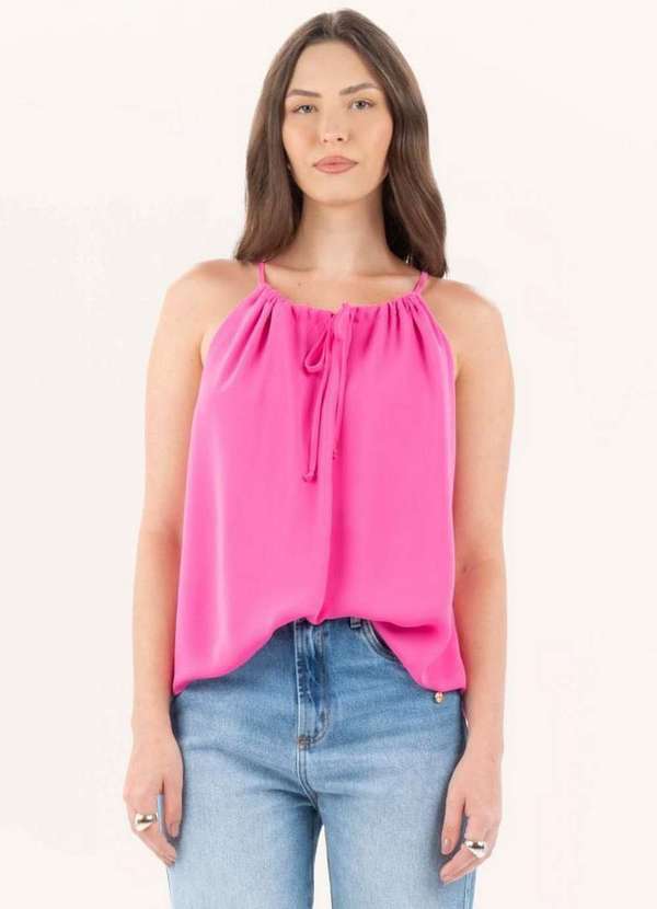 Blusa Ampla com Amarração Frontal Lança Perfume A0775