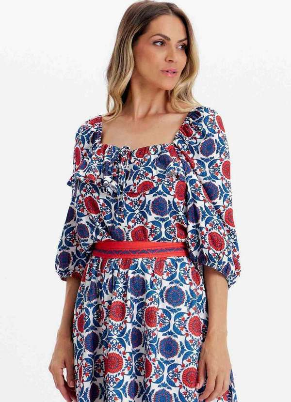 Blusa Manga 3/4 Estampada A0700