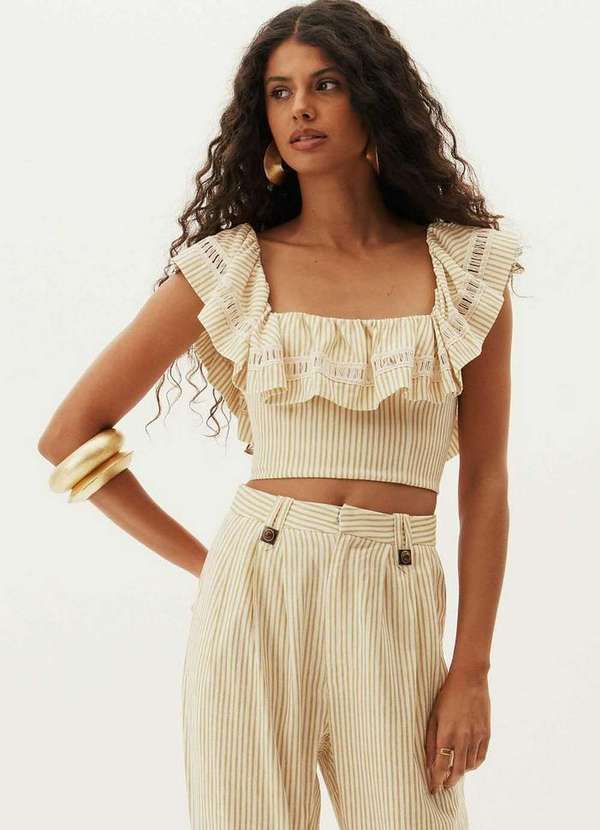 Top Cropped com Babado A0735