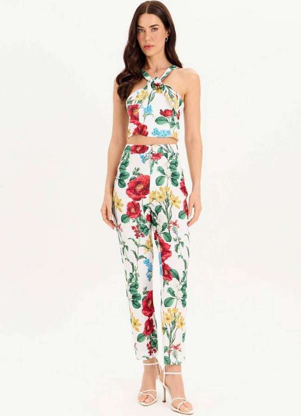 Calça Alfaiataria Floral A2147