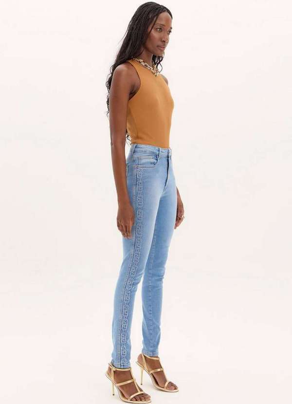 Calça Jeans Skinny Super High Shine A0004