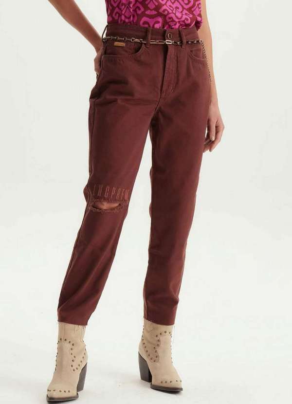 Calça Sarja Luna Mom Super High 01031
