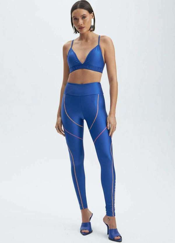 Legging com Recortes Cintura Alta A0025
