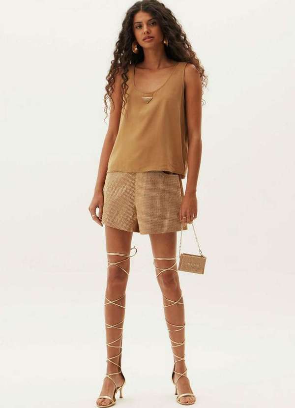 Short Cintura Alta com Cristais A0779