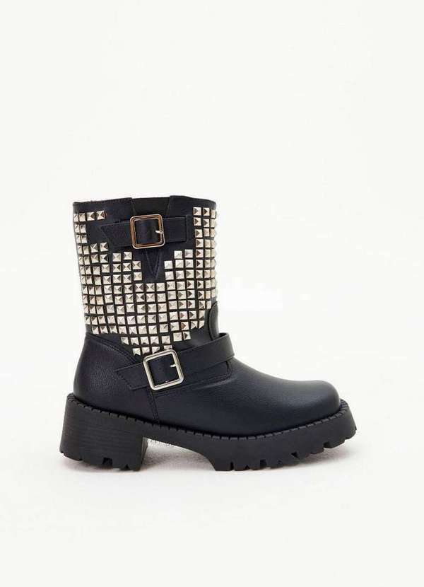 Bota Cano Curto com Rebites A0003