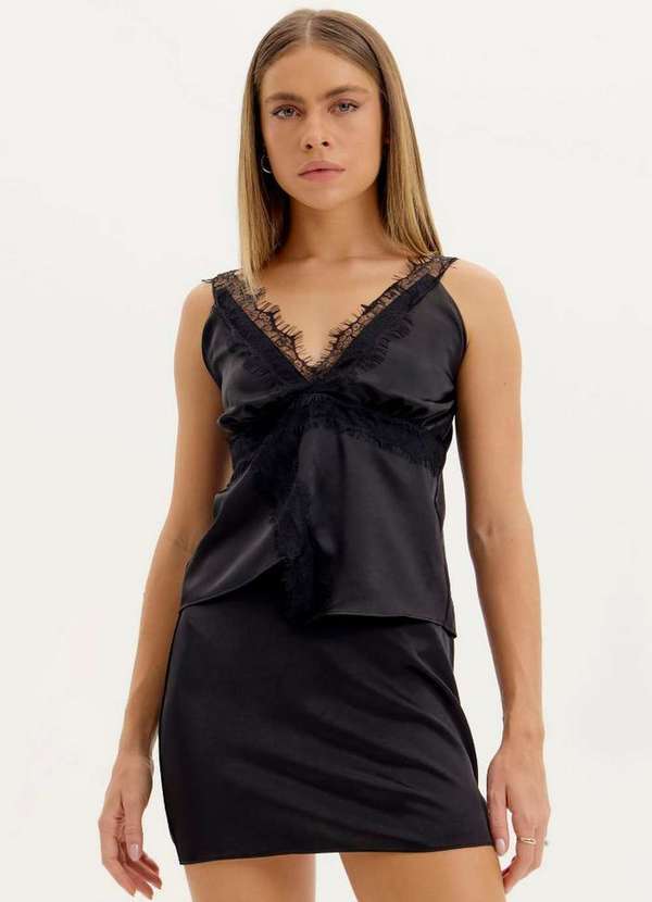 Blusa de Alça com Renda A0003