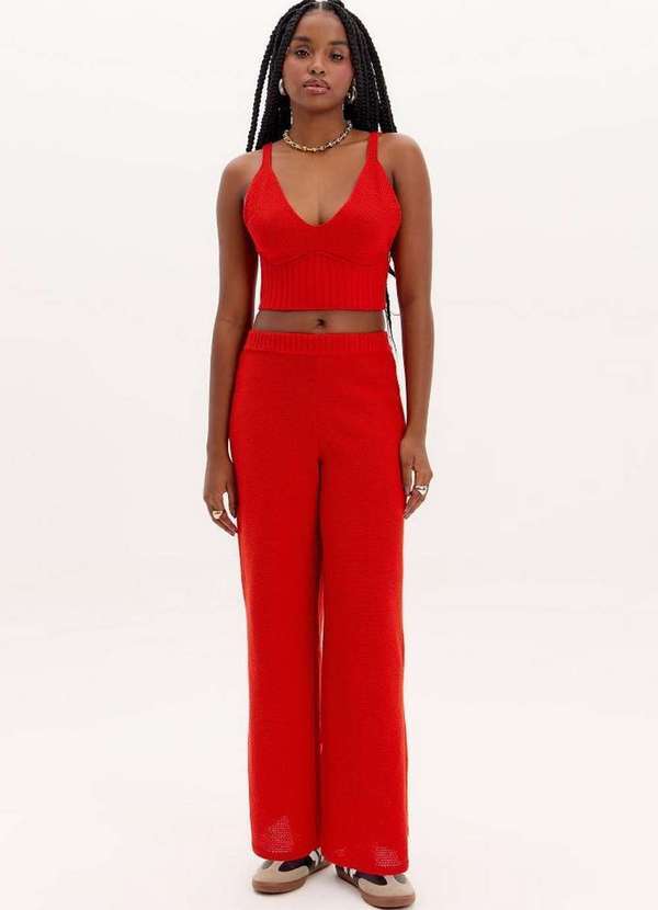 Calça Wide Leg Tricot A1573