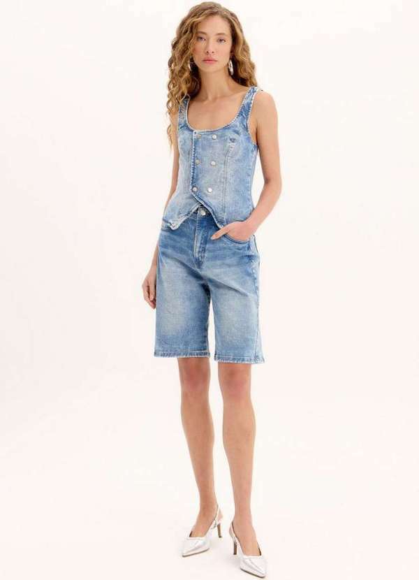 Bermuda Jeans Alongada A0004