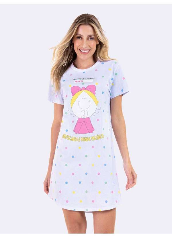 Camisola Manga Curta Turma da Bia Equilibrio Branco