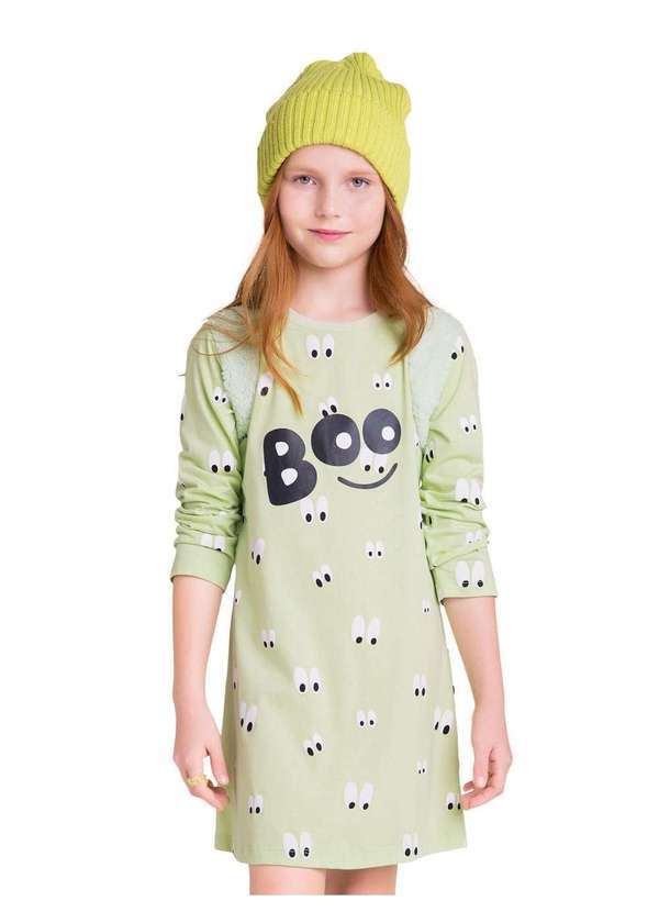 Camisola Manga Longa Infantil Boo Verde