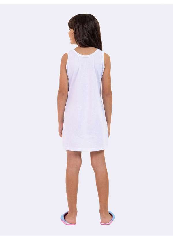 Camisola Regata Infantil Turma da Bia Bem Estar Branco