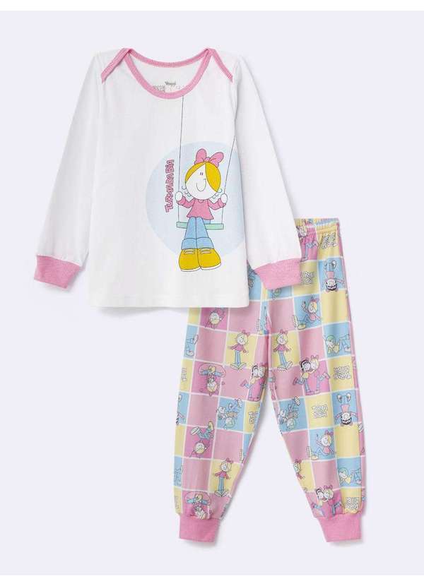 Pijama Bebê Turma da Bia - Conforto e Diversão para os Pequenos Branco